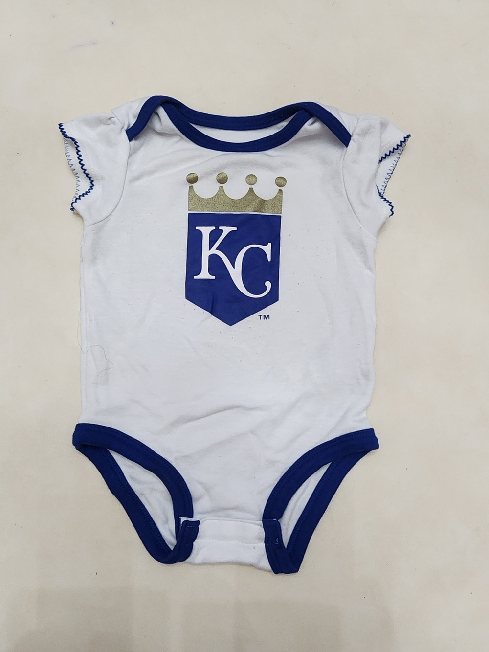 Three KC Royals Baby Onesies
